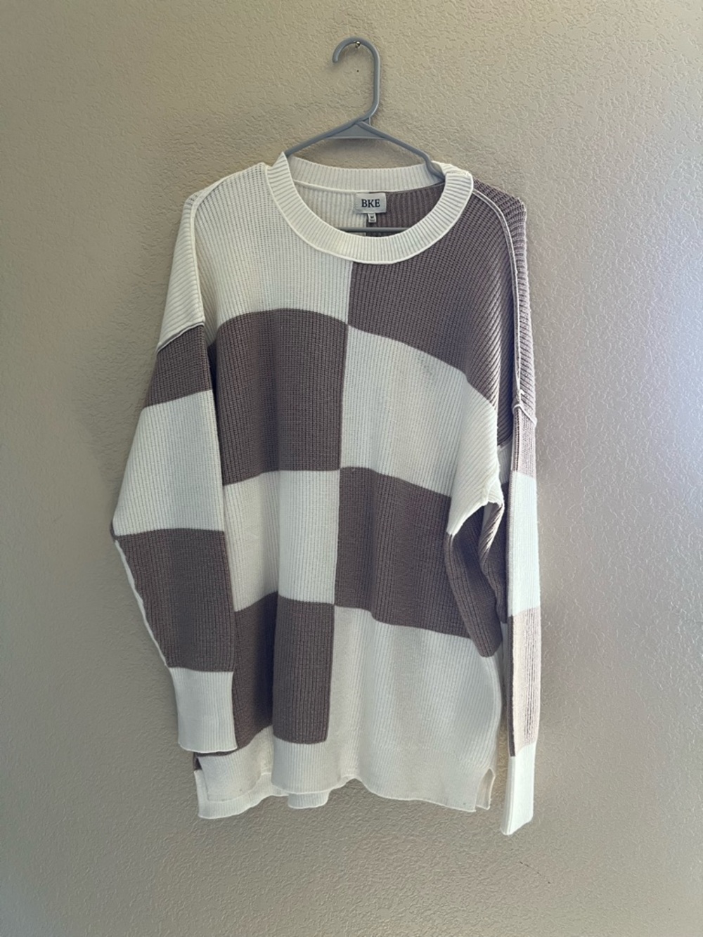 NWT BKE Checkered Sweater